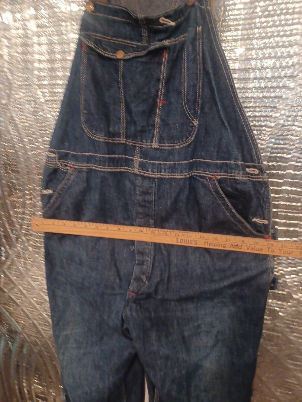 Vintage Blue Bell Sanforized Overalls Medium Wash 50s 60s Overalls 40x30